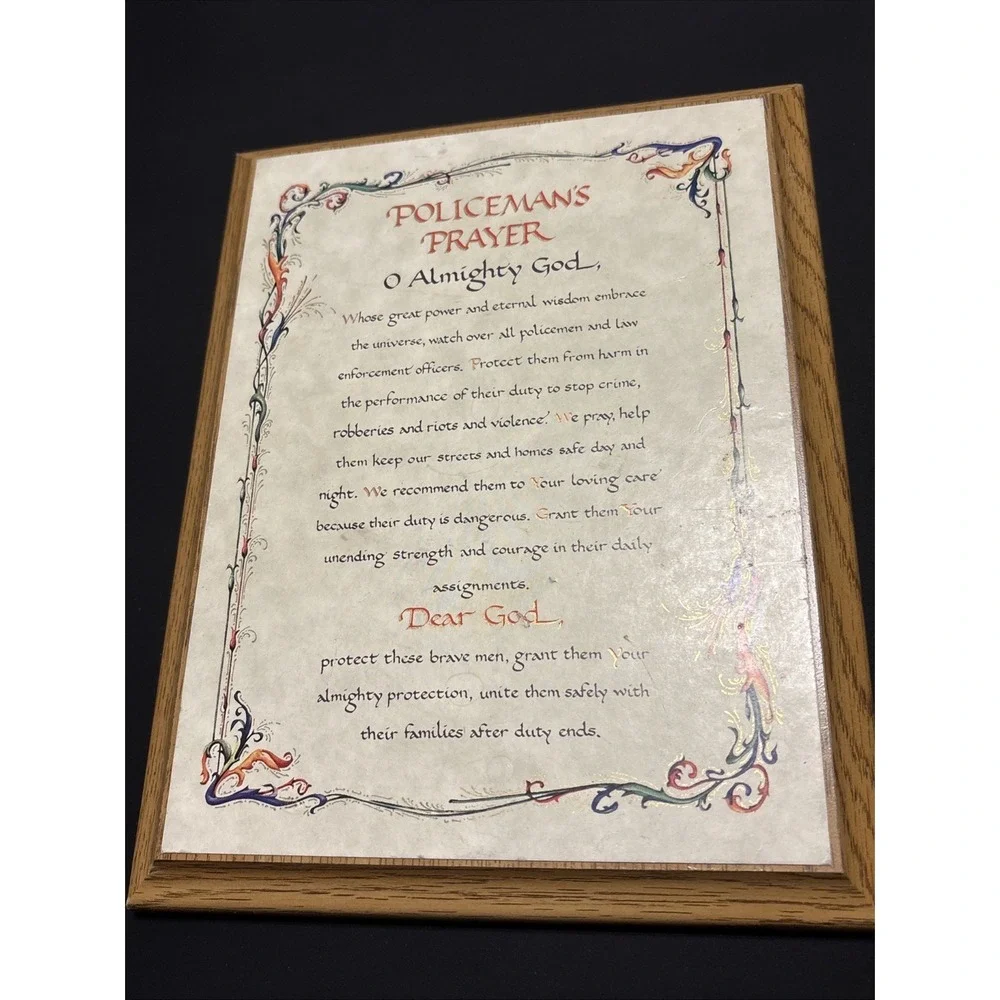 Religious Prayer For First Responders Framed Wall Plaque 9